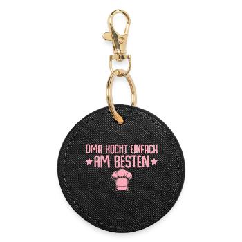 Mamie cuisine tout simplement mieux - la fête des mères - Porte-clés rond - noir - Devant