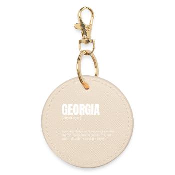 Georgia Charme Business Dynamics - Round Keyring - oyster - Front