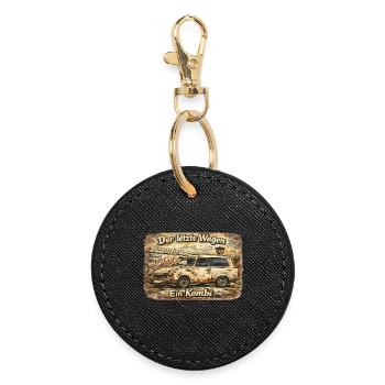 The Last Car Rusty Station Wagon - Round Keyring - black - Front