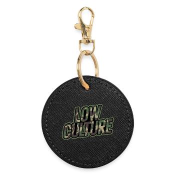 Low Culture Camo Tuning Streetwear JDM Car Style - Round Keyring - black - Front