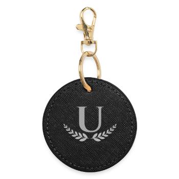 U - Round Keyring - black - Front