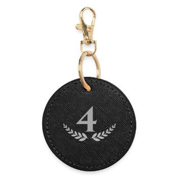 4 - Porte-clés rond - noir - Devant