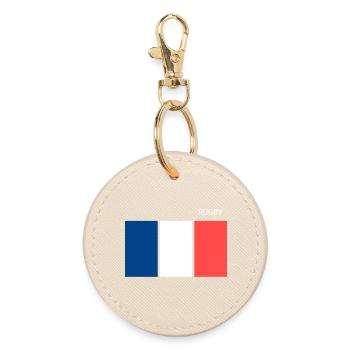Rugby Drapeau Français - Porte-clés rond - huître - Devant