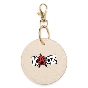 Kool KAOZ Anarchie Graffiti - Runder Schlüsselanhänger - Auster - Vorne