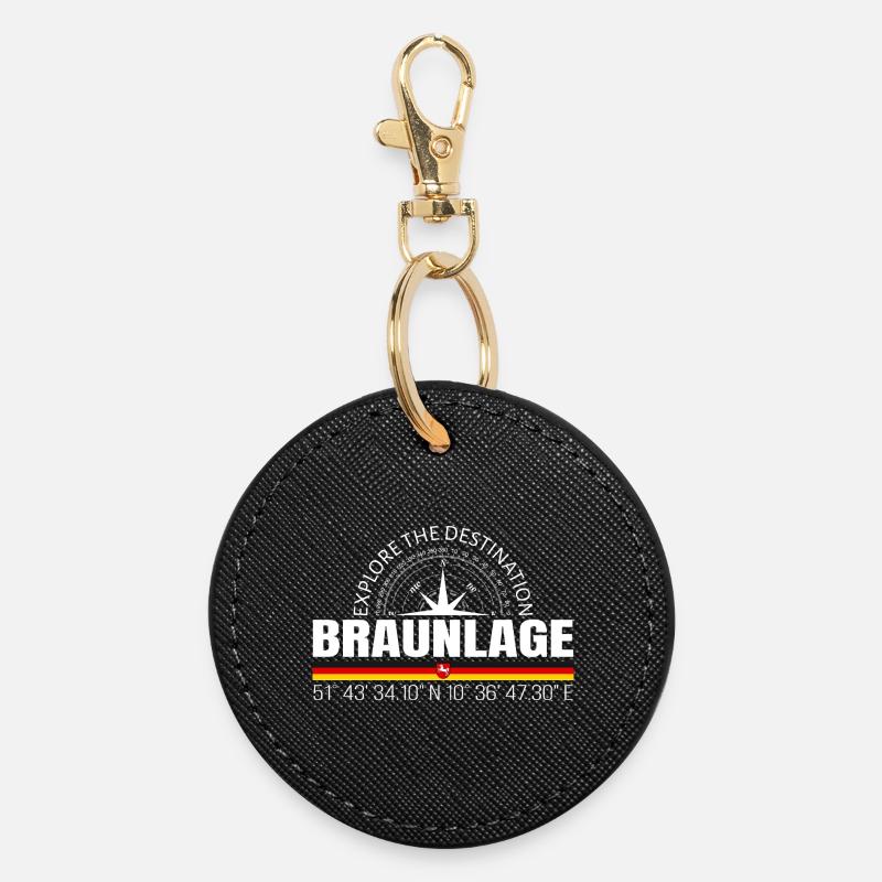 Braunlage - Round Keyring - black