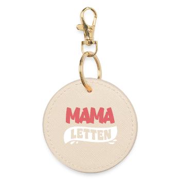 Mama Letten Bath Slippers for Mom - Round Keyring - oyster - Front