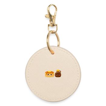 Pancake and Syrup Friends - Round Keyring - oyster - Front