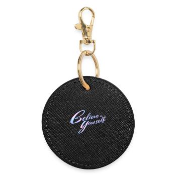 believe in yourself - Round Keyring - black - Front