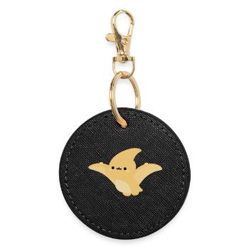 Pavot ptérodactyle de Kawaii - Porte-clés rond - noir - Devant