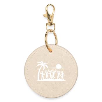 Urlaub Party Symbol - Runder Schlüsselanhänger - Auster - Vorne