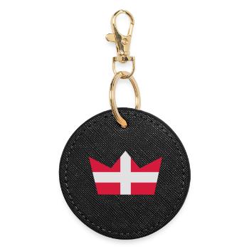 Danish crown - Round Keyring - black - Front