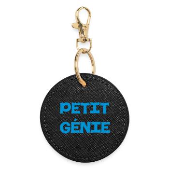 Petit Génie - Porte-clés rond - noir - Devant
