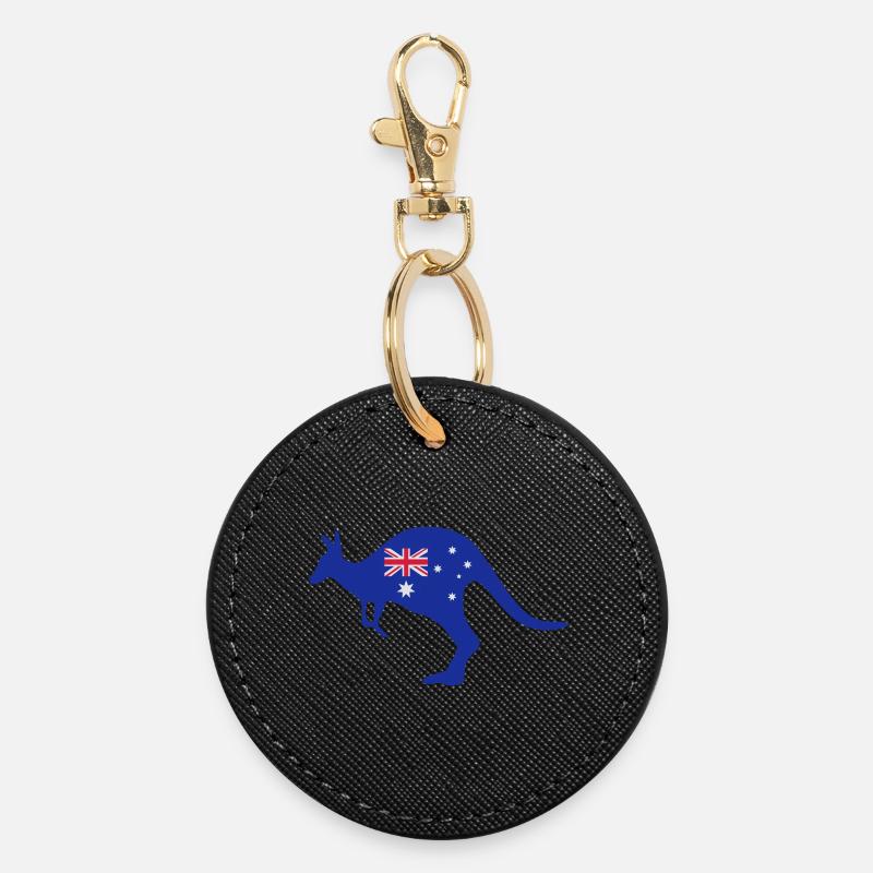 Australie - Porte-clés rond - noir
