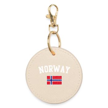 Drapeau de la Norvège - Porte-clés rond - huître - Devant