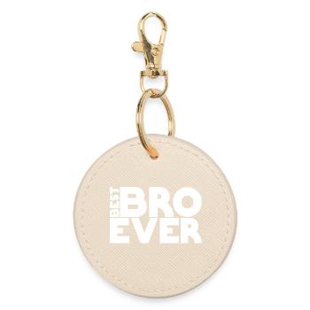 best BRO ever - Round Keyring - oyster - Front
