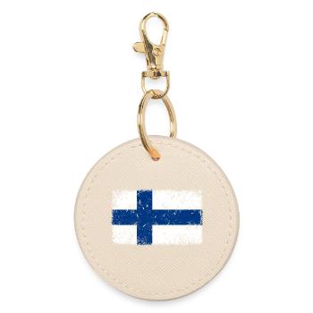Finnland - Runder Schlüsselanhänger - Auster - Vorne