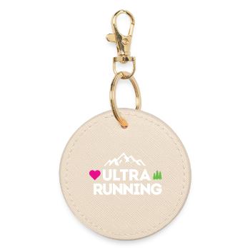 Ultra Running – My Love - Round Keyring - oyster - Front