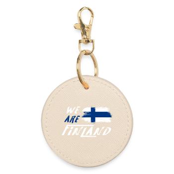 Wir sind Finnland - Runder Schlüsselanhänger - Auster - Vorne