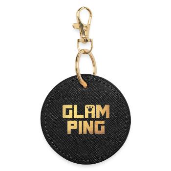 Glamping Krone Gold Camping Luxury Quotes Camper - Porte-clés rond - noir - Devant