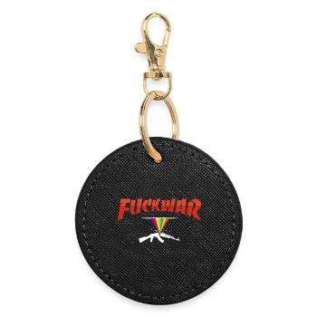 Fuckwar Rainbow Guns - Round Keyring - black - Front
