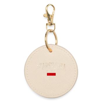 Varsovie Pologne Drapeau Style - Porte-clés rond - huître - Devant