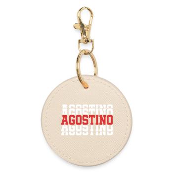 Agostino t-shirt t-shirt texte empilé cadeau t-shirt - Porte-clés rond - huître - Devant