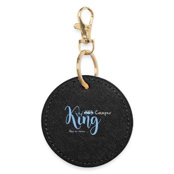 Camper King - Round Keyring - black - Front
