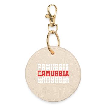 T-Shirt Camurria T-Shirt Sicilia gestapelter Text - Runder Schlüsselanhänger - Auster - Vorne