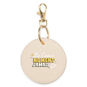 The Heart Never Lies - Round Keyring - oyster - Front