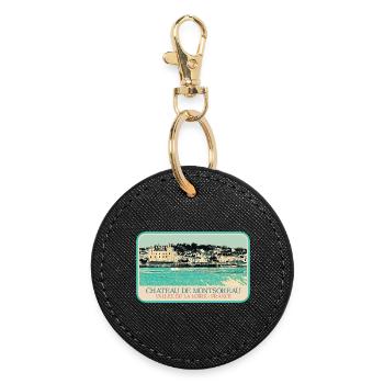 Château de Montsoreau, Loire Valley - Round Keyring - black - Front