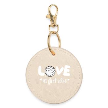 Coup de foudre Spike Funny Volleyball - Porte-clés rond - huître - Devant