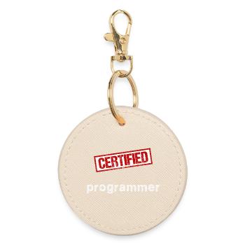 Programmierer - Runder Schlüsselanhänger - Auster - Vorne