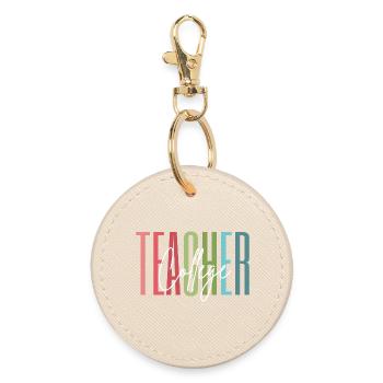 College Lehrerin Danke Geschenk - Runder Schlüsselanhänger - Auster - Vorne