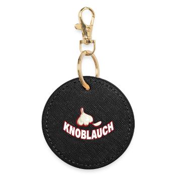 GARLIC - Round Keyring - black - Front