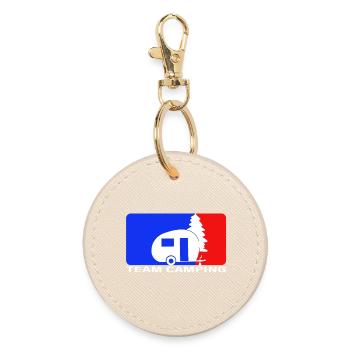 Team Camping - Round Keyring - oyster - Front