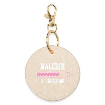 Painter training 3rd year apprenticeship third year apprenticeship - Round Keyring - oyster - Front