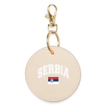 Serbie - Porte-clés rond - huître - Devant