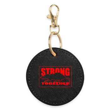 Strong Together Ratte T-Shirt Rot - Runder Schlüsselanhänger - Schwarz - Vorne