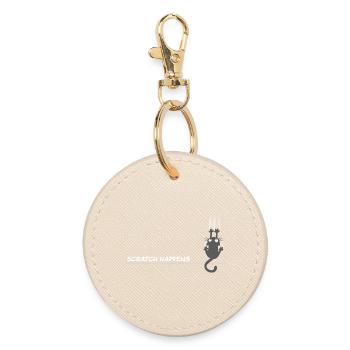 Scratch Happens - Jeu de mots amusant pour chat - Porte-clés rond - huître - Devant