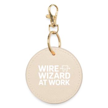 Technicien en orthodontie Wire Wizard Clinic Vêtements - Porte-clés rond - huître - Devant