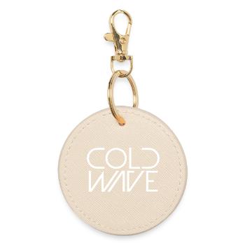 Typographie minimaliste de la vague froide - Porte-clés rond - huître - Devant