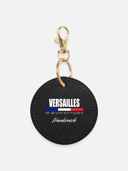 Versailles - Runder Schlüsselanhänger - Schwarz