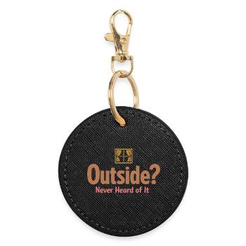 Anime-hausmensch Cuddly Weeb - Round Keyring - black - Front