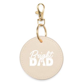 Bright Dad Lustiger Papa Fathes Day Wortspiel Geschenk - Runder Schlüsselanhänger - Auster - Vorne
