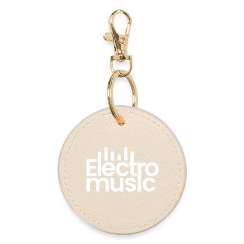 Logo de la musique électro - Porte-clés rond - huître - Devant