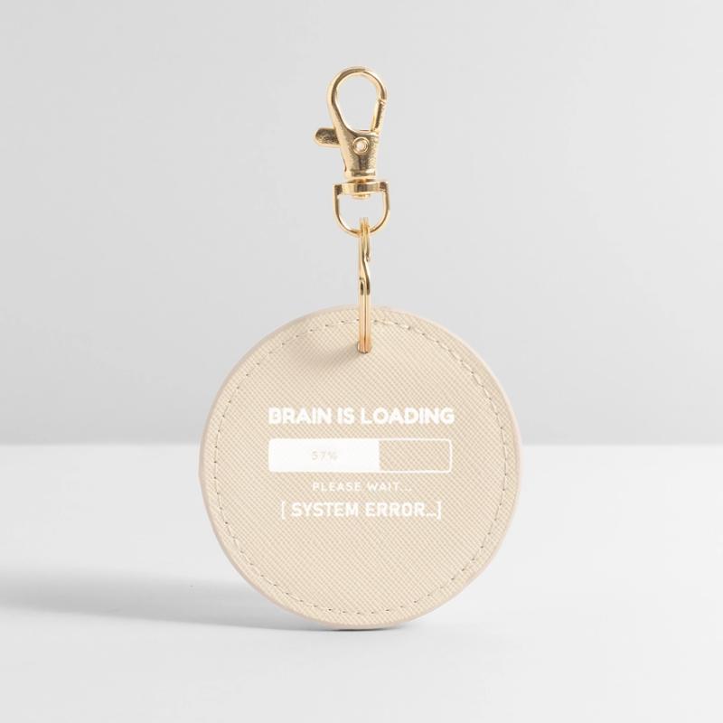 Brain is Loading System Error – Lustiger Spruch Runder Schlüsselanhänger