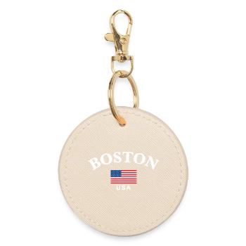 Boston, États-Unis - Porte-clés rond - huître - Devant