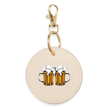 Bier Biergläser Vatertag Geschenk Vater Papa - Runder Schlüsselanhänger - Auster - Vorne