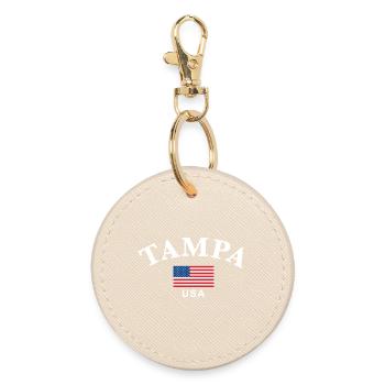 Tampa, États-Unis - Porte-clés rond - huître - Devant