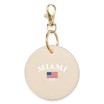 Miami, États-Unis - Porte-clés rond - huître - Devant